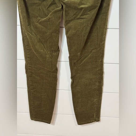 LOFT High Waist Skinny Corduroy Pants Olive Green Size 27/4 - Picture 9 of 10